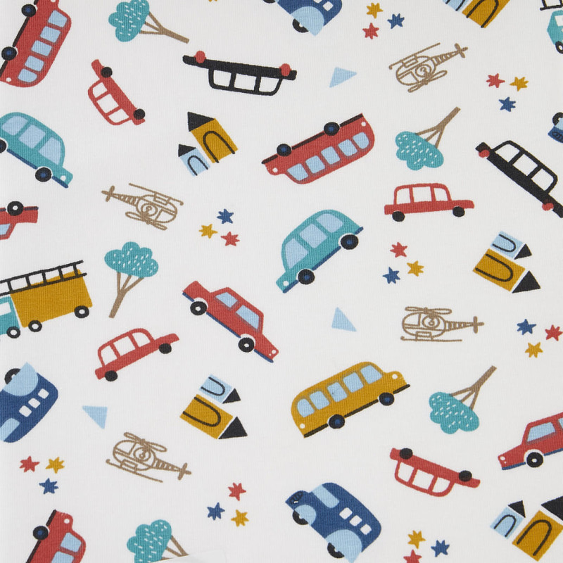 Printed Jersey VEICOLI White / Vintage Multicolored